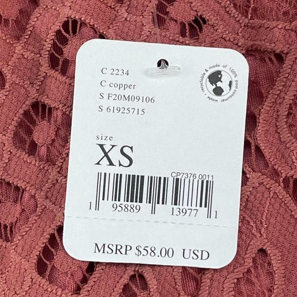 Free People Adella Lace Shorts in Copper - Picture 3 of 3